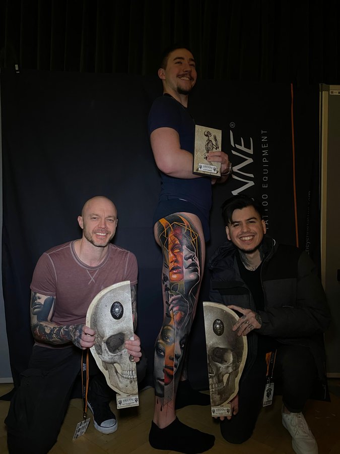 2nd place best collab zwickau tattoo show